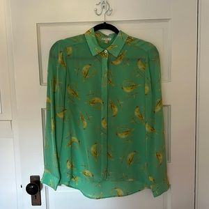 Leifsdottir green blouse size 2